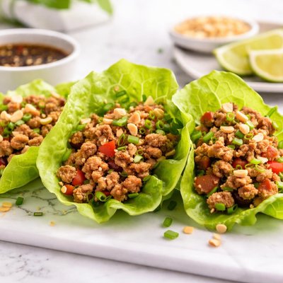 Asian turkey lettuce wraps
