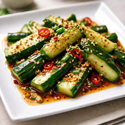 Asian wok cucumber