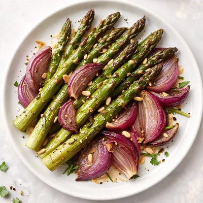 Asparagus and onion