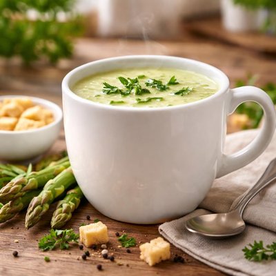 Asparagus cuppa soup
