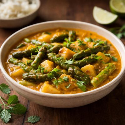 Asparagus curry