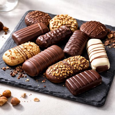 Assorted chocolate biscuits