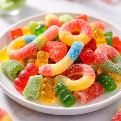 Assorted gummy candies