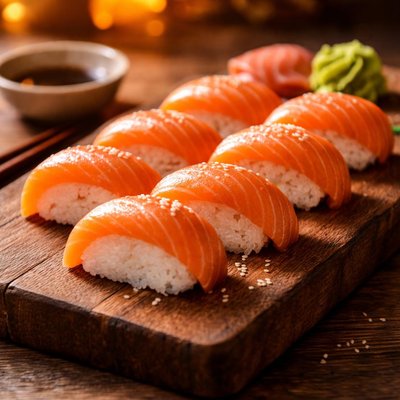 Atlantic salmon sushi