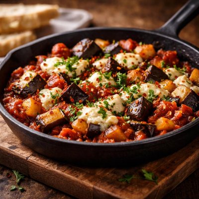 Aubergine saganaki