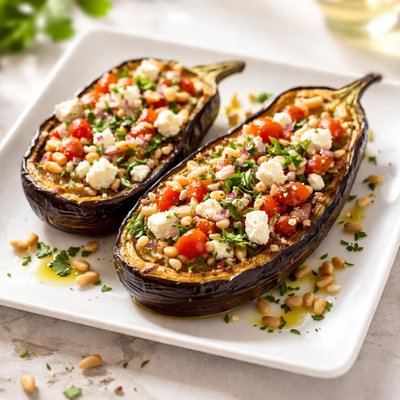 Aubergine with feta