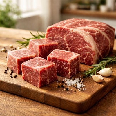 Aus grain fed cube beef