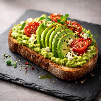 Tostada de pan con aguacate
