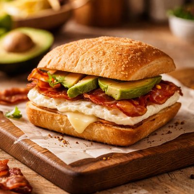 Avo eggwhir sandwich withbacon from panera bread