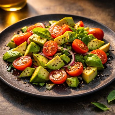 Avocado and cherry tomato salad