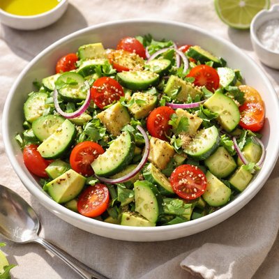 Avocado and cucumber salad