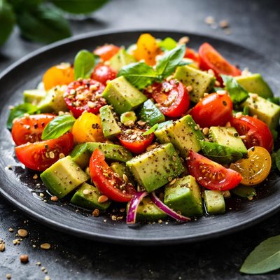 Avocado and tomatoes salad