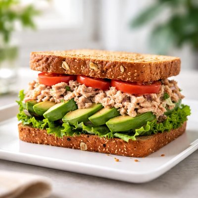 Avocado and tuna sandwich