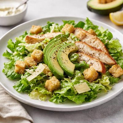 Avocado caesar salad