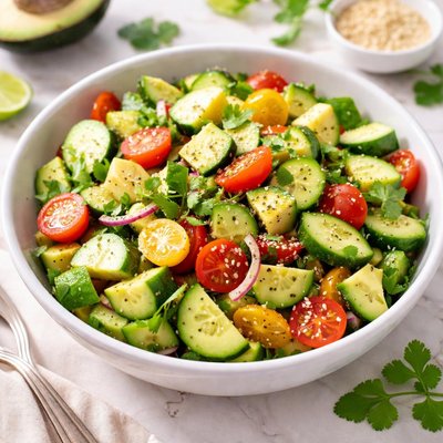 Avocado cucumber salad