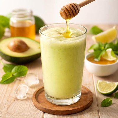 Avocado juice with honey