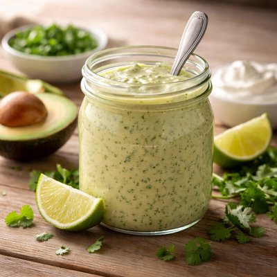 Avocado lime ranch salad dressing