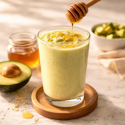 Avocado milk with honey