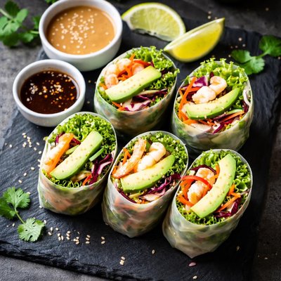 Avocado salad roll