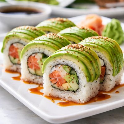 Avocado sushi roll
