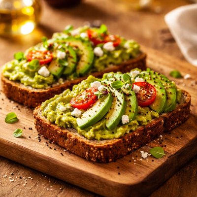 Avocado toast on low carb bread