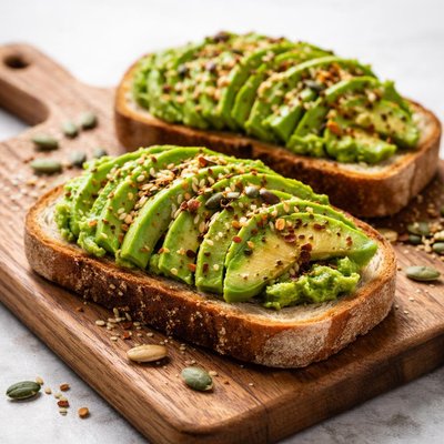 Avocado toast with seeds