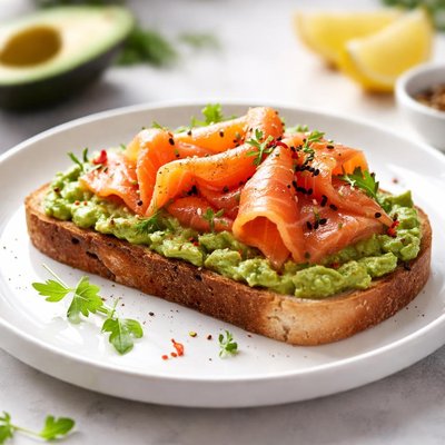 Avocado toast with smoked salmon