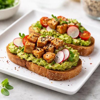 Avocado toast with tofu