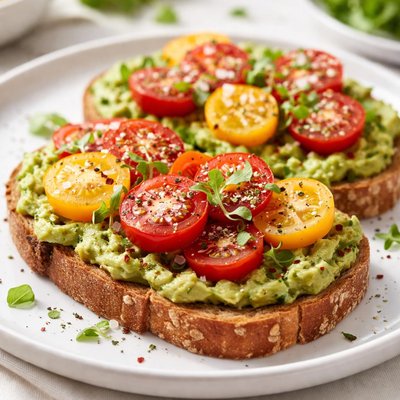 Avocado toast with tomato
