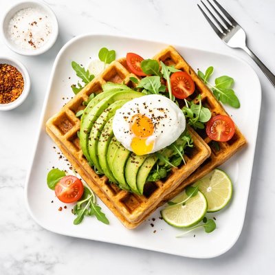 Avocado waffle