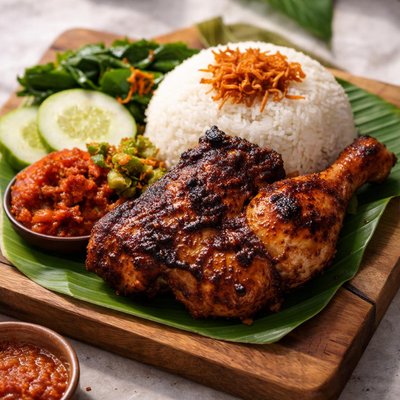 Ayam bakar nasi padang