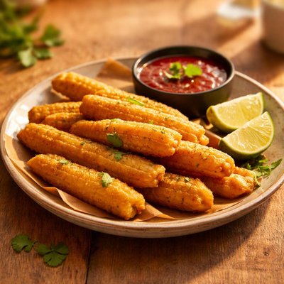 Baby corn bajji