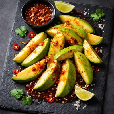 Baby mangos with chilli sauce