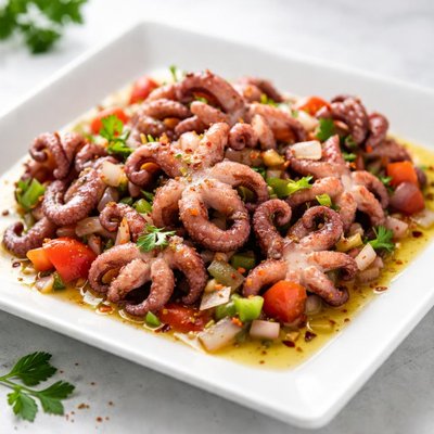 Baby octopus in vinaigrette