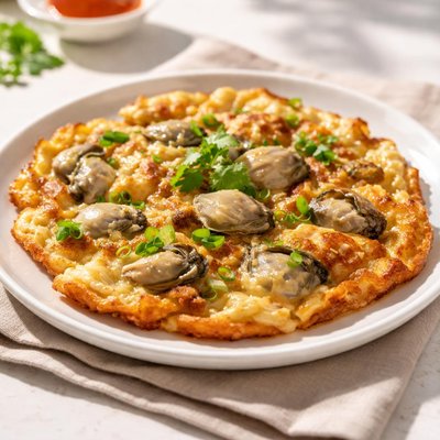 Baby oyster omelette