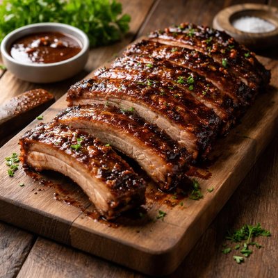 Babyback ribs with sauce
