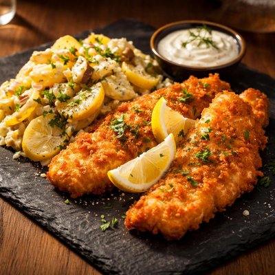 Backfish with potato salad