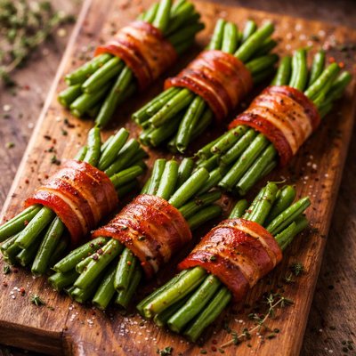 Bacon-wrapped green beans