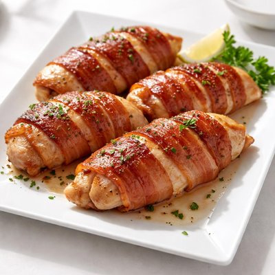 Bacon-wrapped item