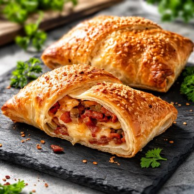 Bacon and cheese turnover