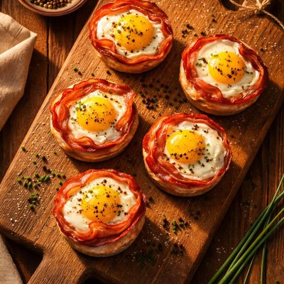 Bacon and egg cup