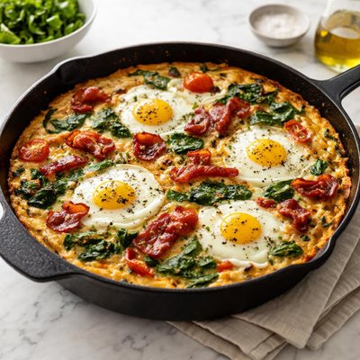 Bacon and egg frittata