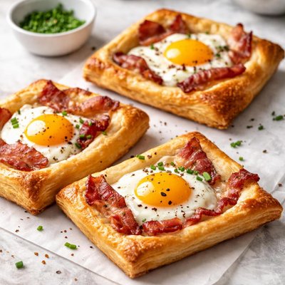 Bacon and egg pastry