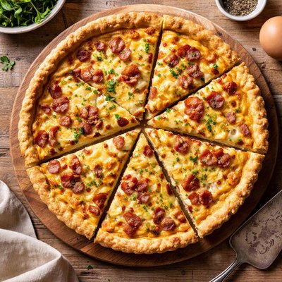 Bacon and egg quiche