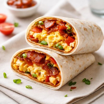 Bacon and egg wrap