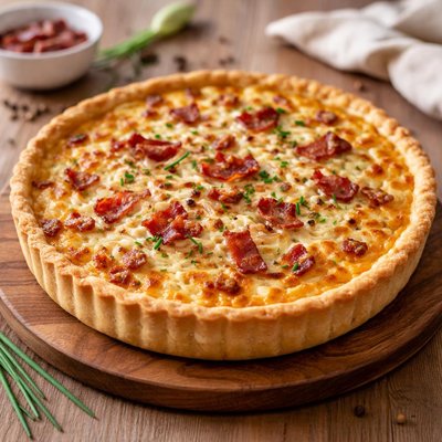 Bacon and onion quiche