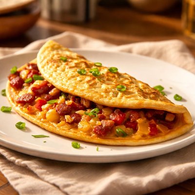 Bacon bell pepper omlette