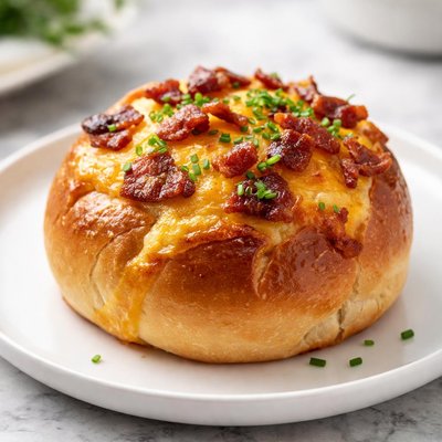 Bacon cheddar brioche