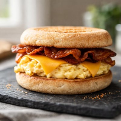 Bacon cheddar egg sandwich