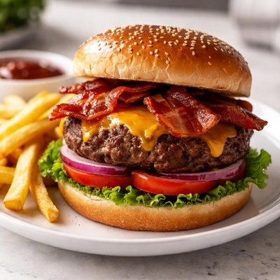 Bacon cheddar half pound